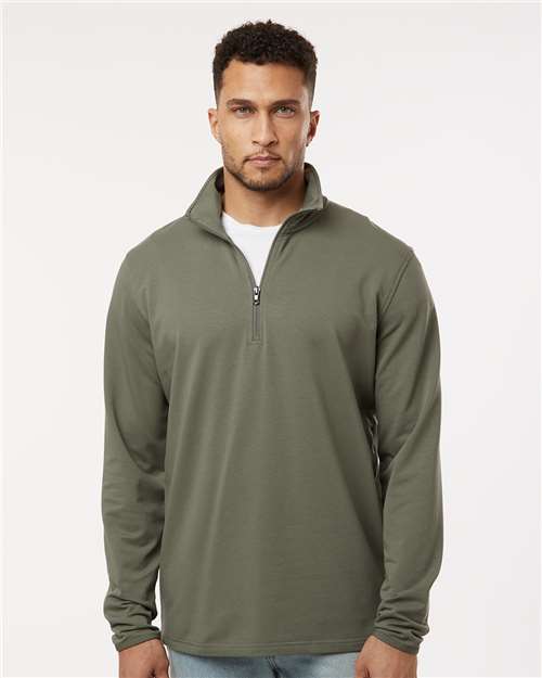 Men's Perform Quarter-Zip, Leather Patch