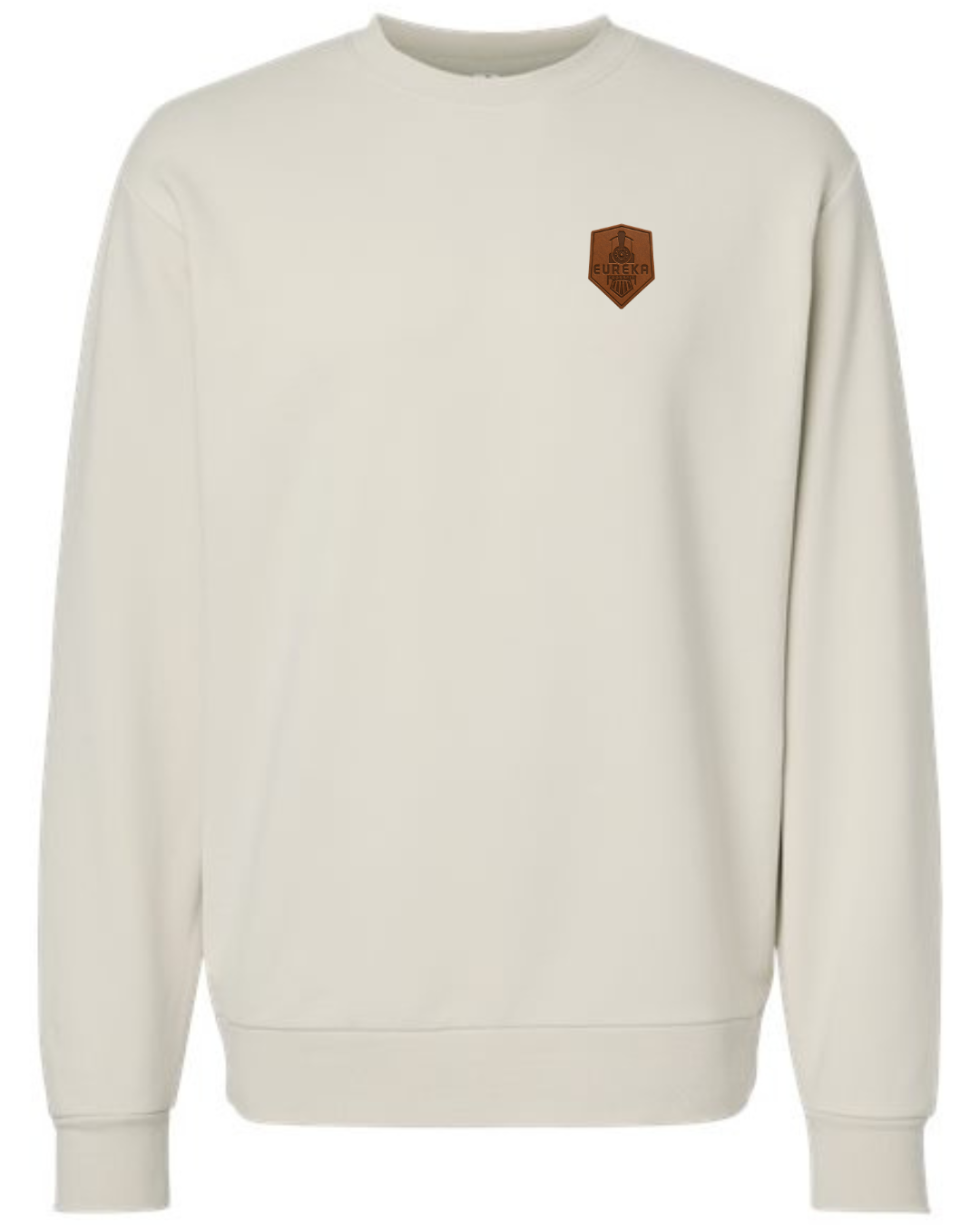 Lux Modal Crewneck, Leather Patch