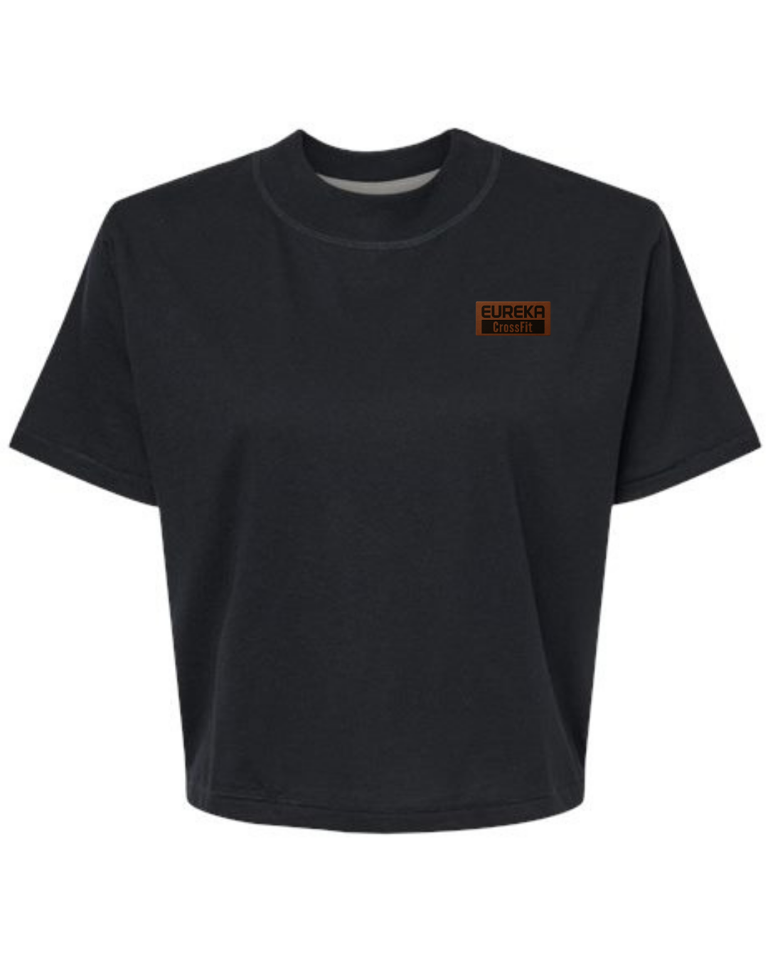 Boxy Leather Patch Tee