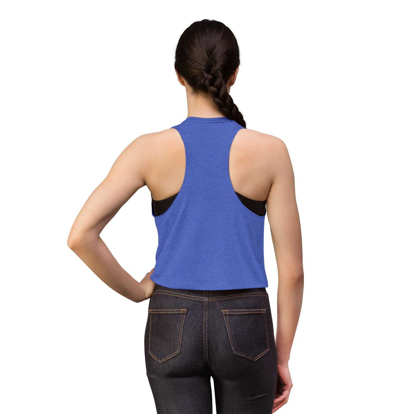 Just Here For The Stickers Crop Top Muscle Tank