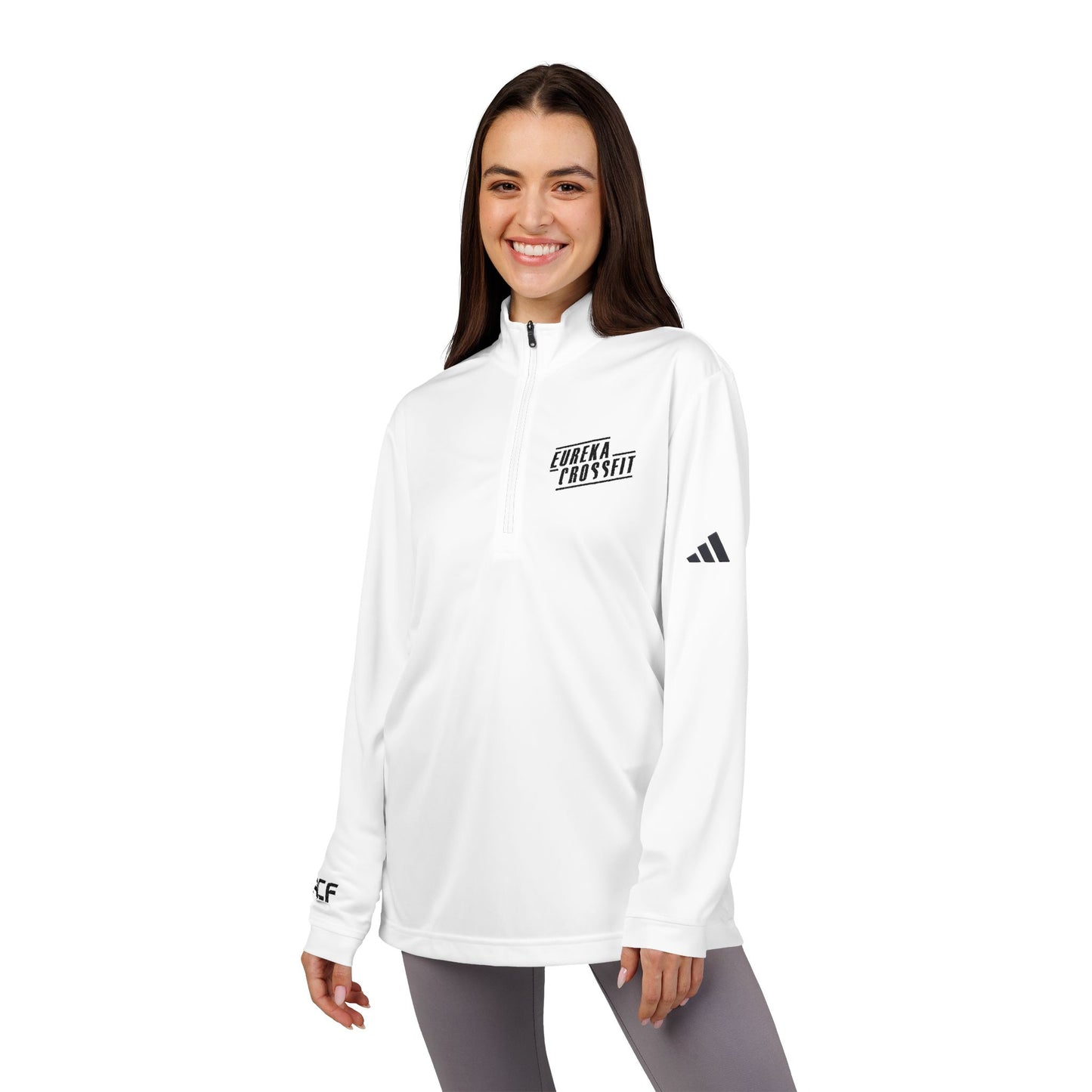 Embroidered Adidas® Quarter-Zip Pullover