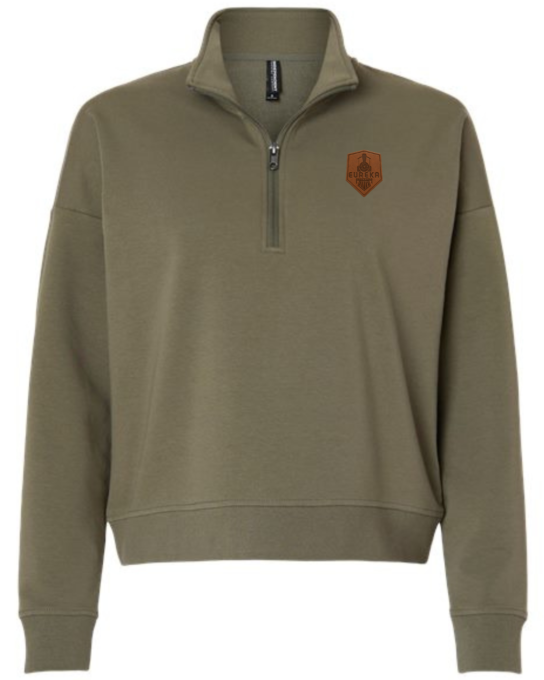 Women's Perform Quarter-Zip, Leather Patch