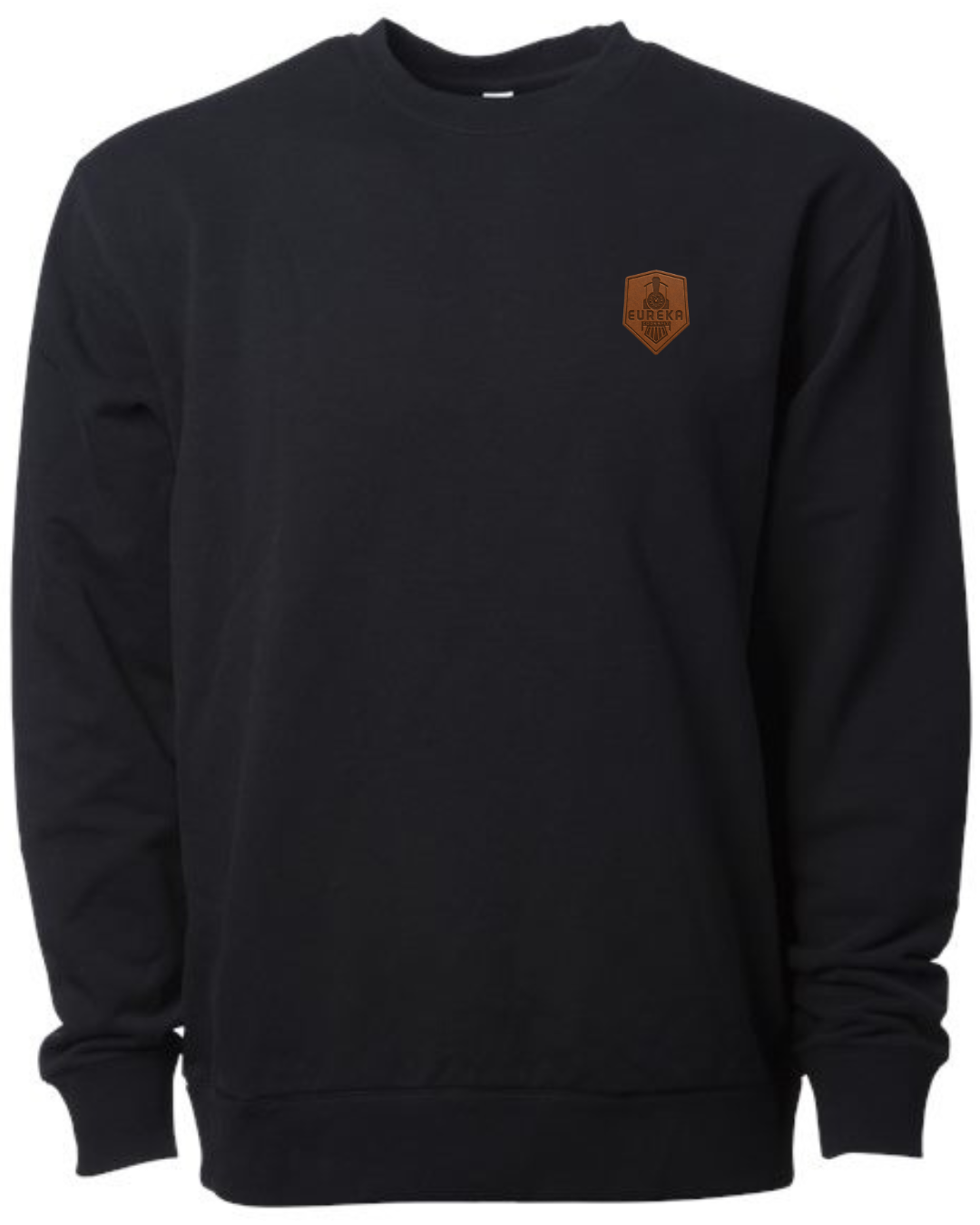 Lux Modal Crewneck, Leather Patch