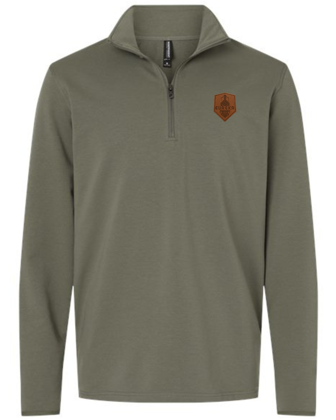 Men's Perform Quarter-Zip, Leather Patch
