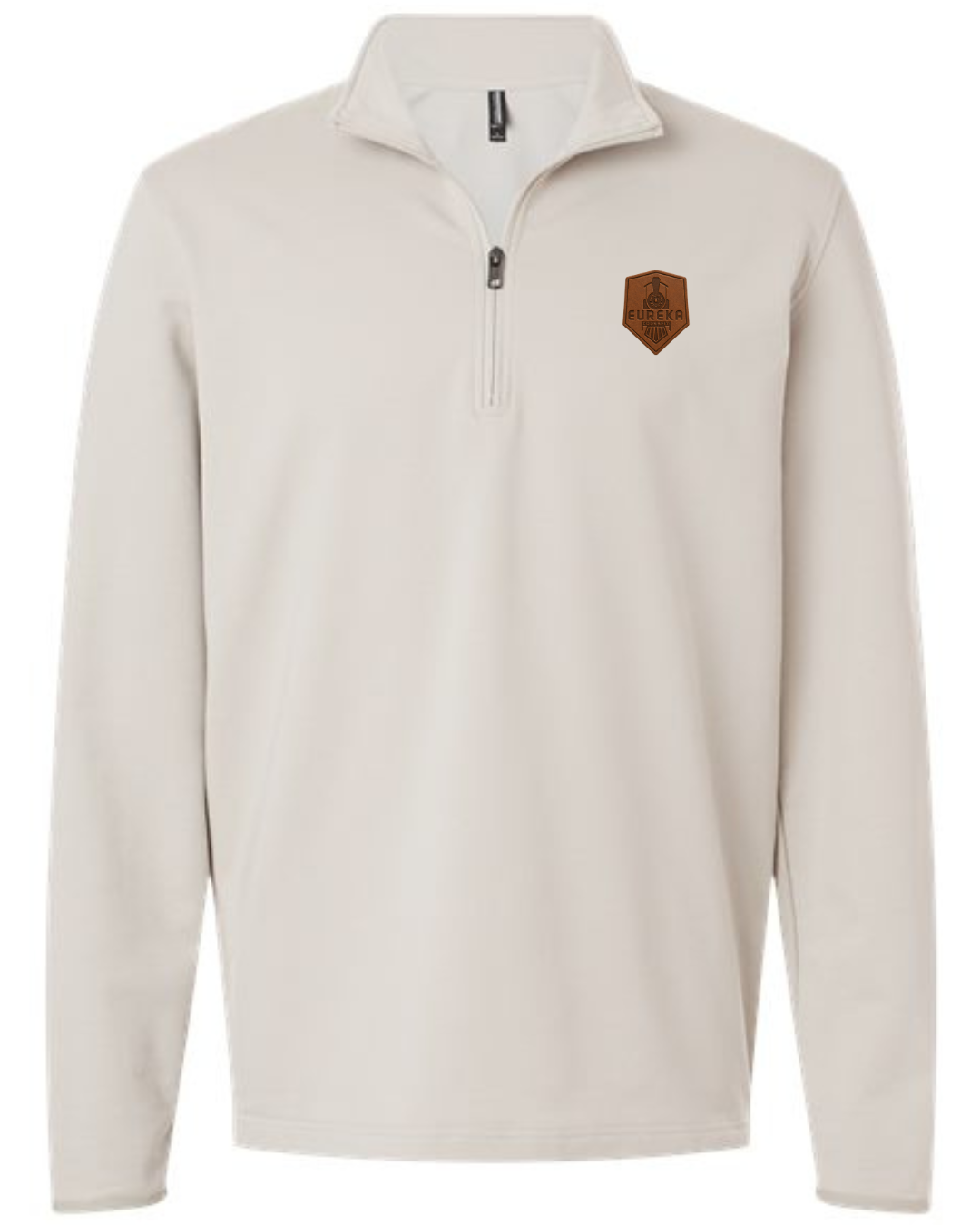 Men's Perform Quarter-Zip, Leather Patch