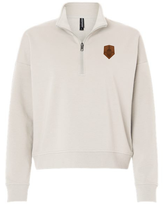 Women's Perform Quarter-Zip, Leather Patch