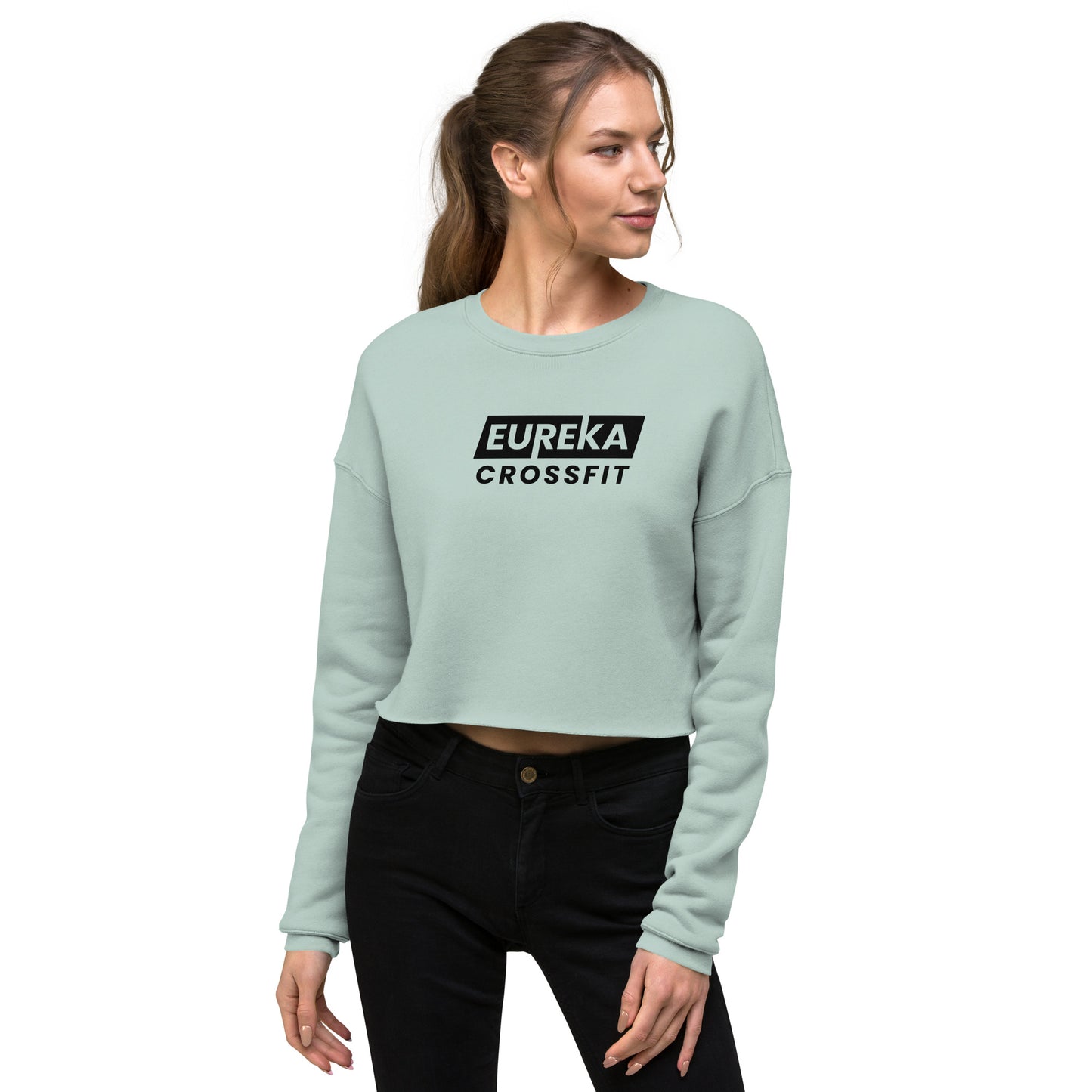 ECF Best Hour Black Logo Crop Sweatshirt